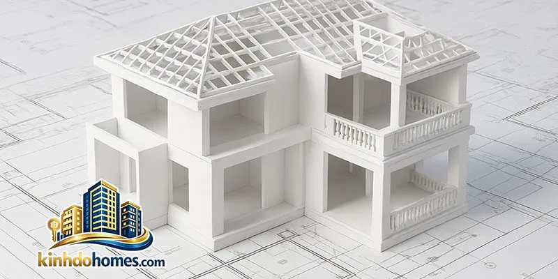 giá xây thô nhà 2 tầng