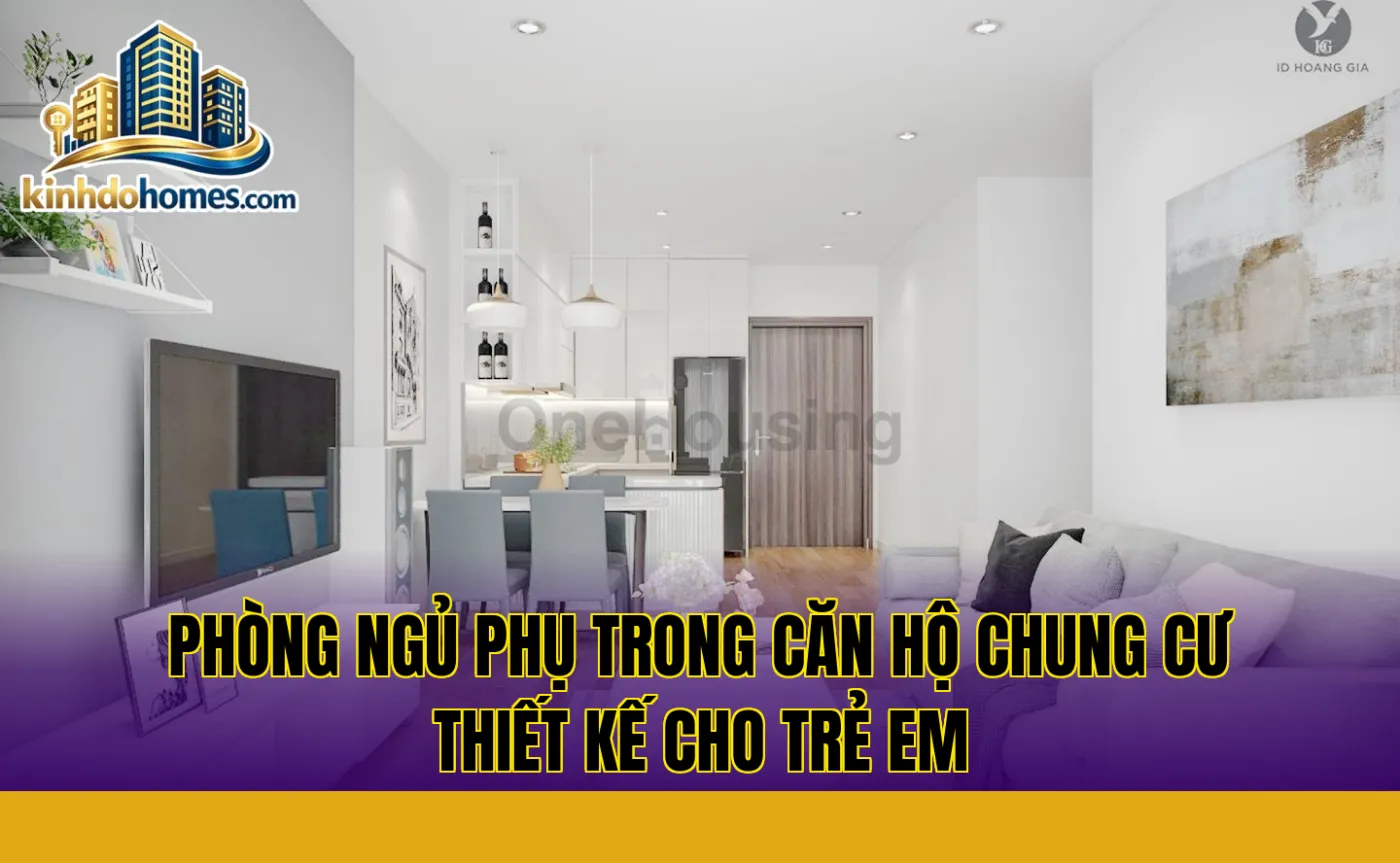 phòng ngủ phụ trong căn hộ chung cư thiết kế cho trẻ em
