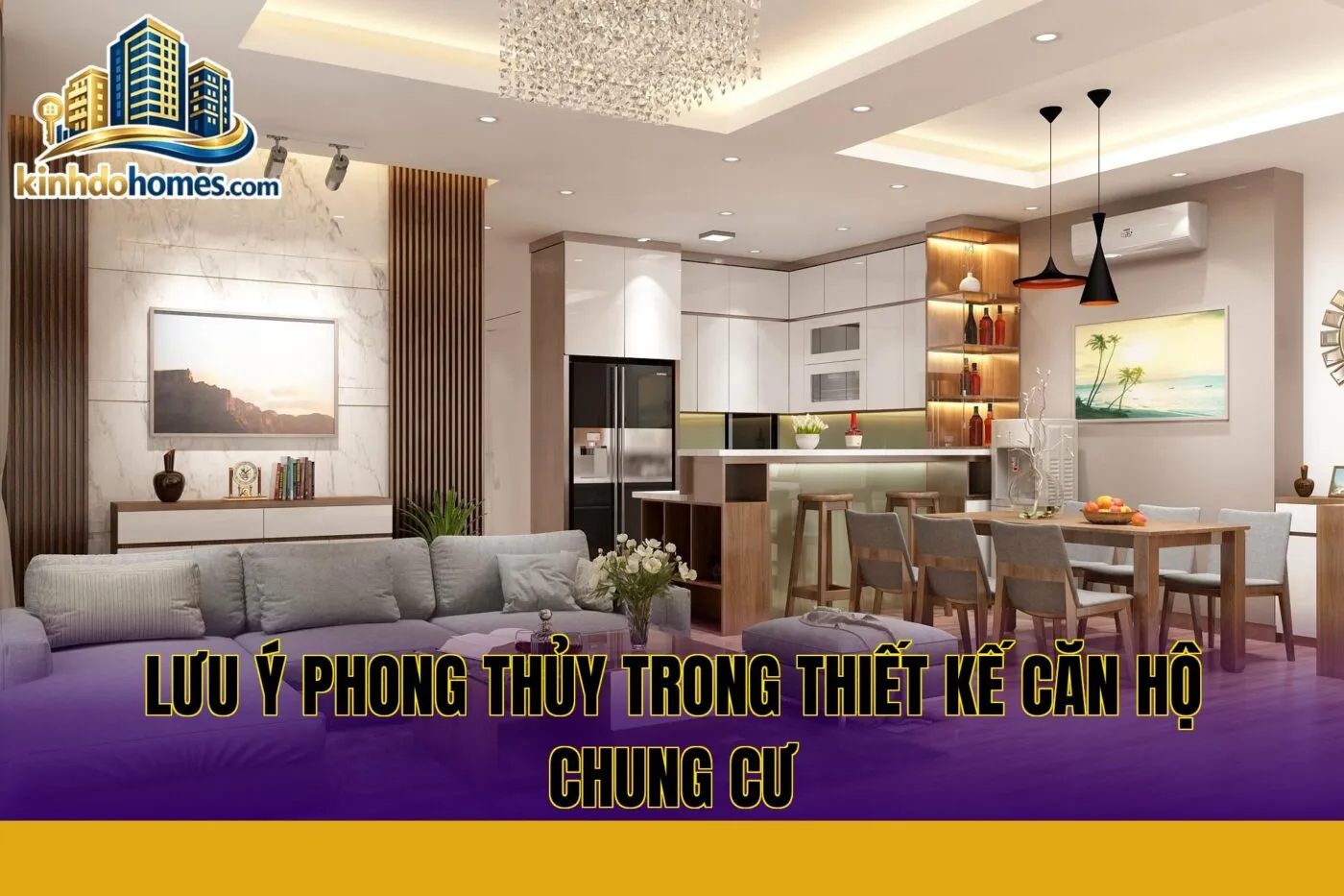 lưu ý phong thủy trong thiết kế căn hộ chung cư