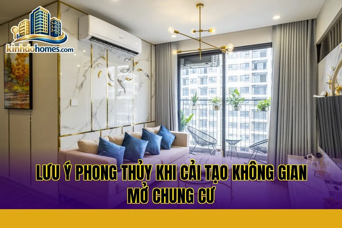 lưu ý phong thủy khi cải tạo không gian mở chung cư