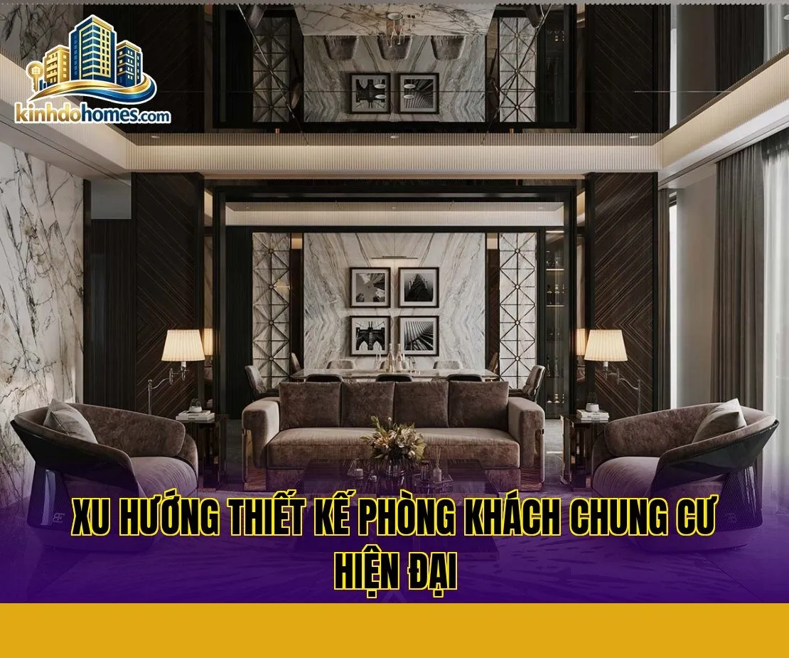 xu hướng thiết kế phòng khách chung cư hiện đại