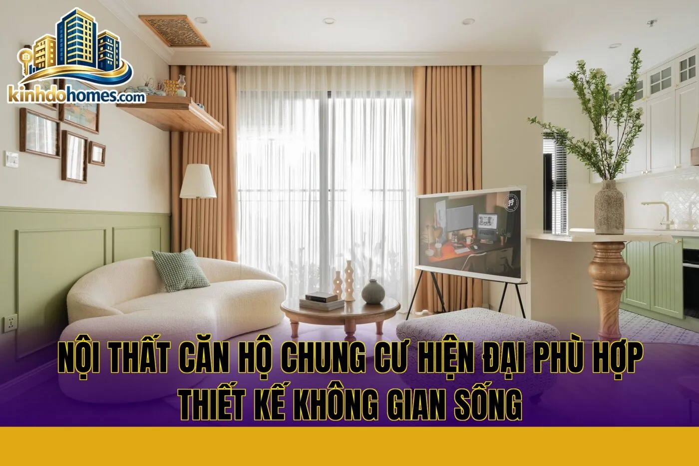 nội thất căn hộ chung cư hiện đại phù hợp thiết kế không gian sống