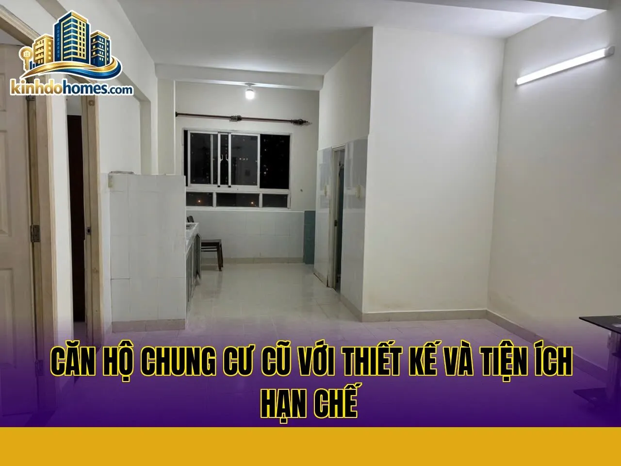 căn hộ chung cư cũ với thiết kế và tiện ích hạn chế
