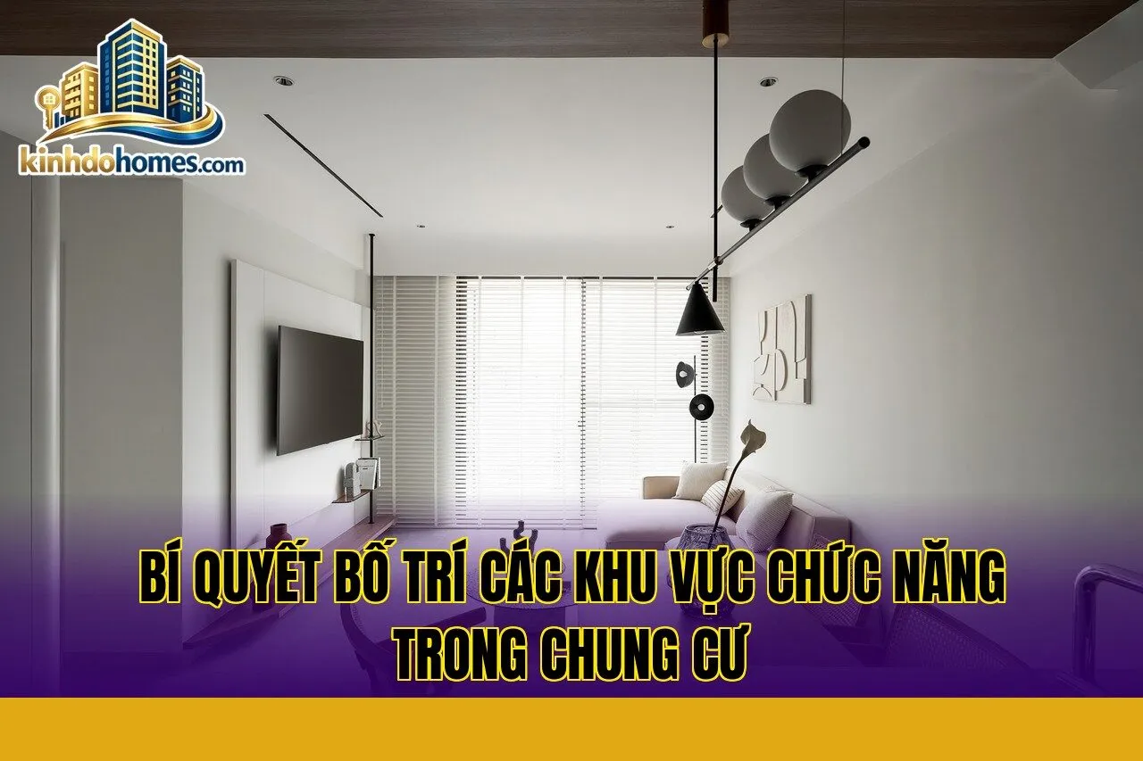 bí quyết bố trí các khu vực chức năng trong chung cư