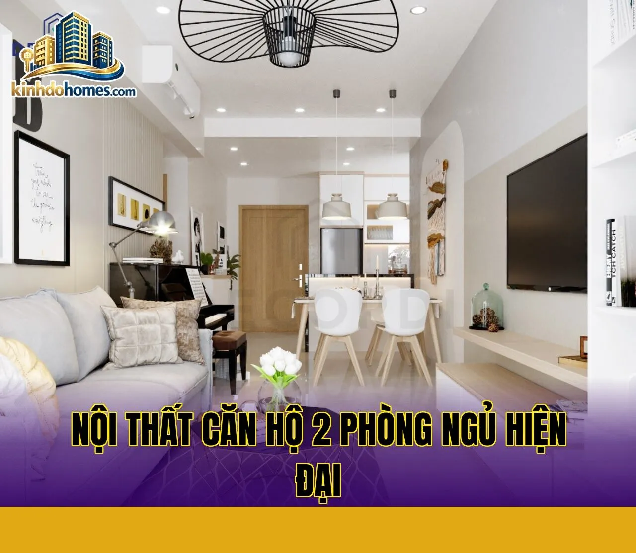 Nội thất căn hộ 2 phòng ngủ hiện đại