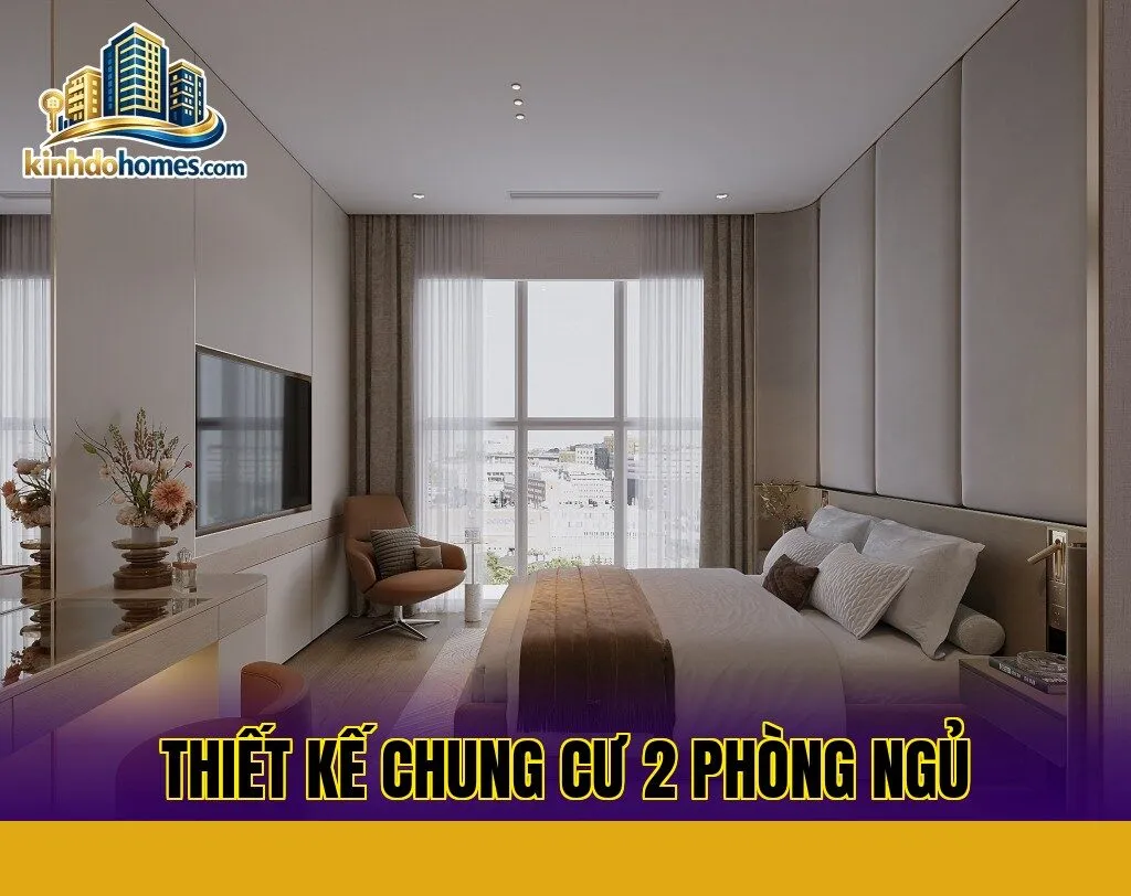 Thiết kế chung cư 2 phòng ngủ