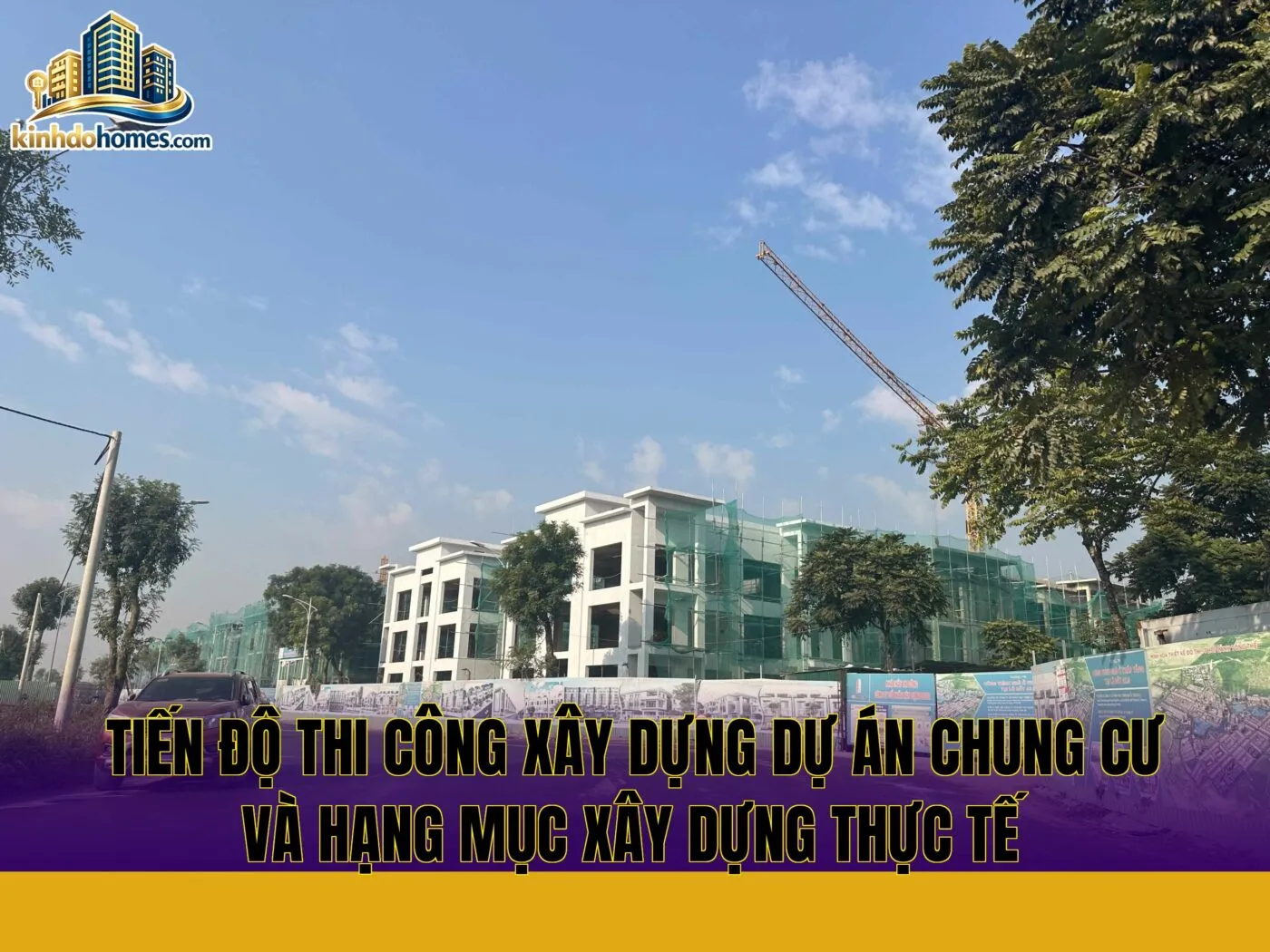tiến độ thi công xây dựng dự án chung cư và hạng mục xây dựng thực tế