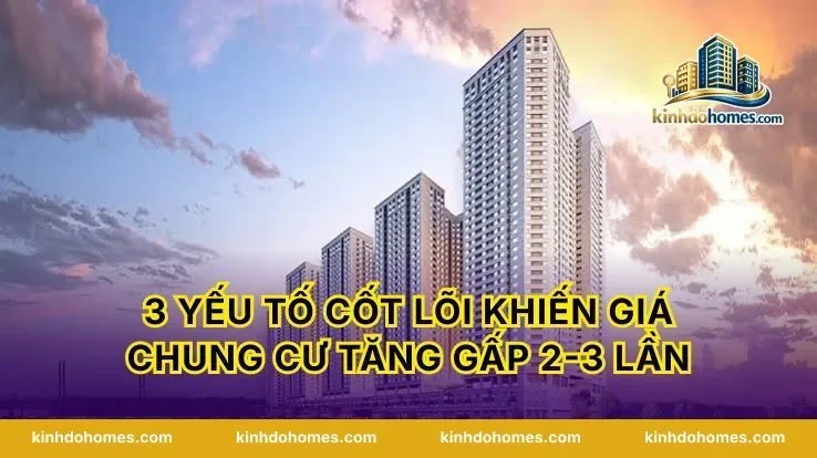 3 yếu tố cốt lõi khiến giá chung cư tăng gấp 2-3 lần